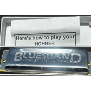 Vtg Hohner International Bluesband  Harmonica New in Original Box w/Instructions